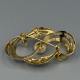 Vintage 14k Gouden Broche met Cultivé Parel en Robijn