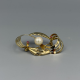 Vintage 14k Gouden Broche met Cultivé Parel en Robijn