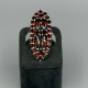 Vintage Zilveren Statement Ring met Granaat