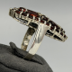Vintage Zilveren Statement Ring met Granaat
