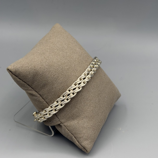 Stijlvolle Zilveren Schakelarmband