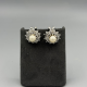 Zilveren Oorclips met Zirkonia en Imitatieparel â?" 15.5 mm