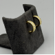 14k Gouden Creolen / Oorstekers met Zirkonia â?" 10x10 mm