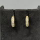 14k Gouden Creolen / Oorstekers met Zirkonia â?" 10x10 mm
