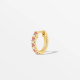 CULET JEWELLERY GCJ1154-L 18K GOUDEN PIERCING MET NATUURLIJKE DIAMANT EN ROZE SAFFIER NEAR ETERNITY HUGGIE