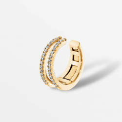 CULET JEWELLERY GCJ1157 18K GOUDEN EARCUFF MET NATUURLIJKE DIAMANT DOUBLE WRAP