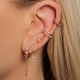 CULET JEWELLERY GCJ1157 18K GOUDEN EARCUFF MET NATUURLIJKE DIAMANT DOUBLE WRAP