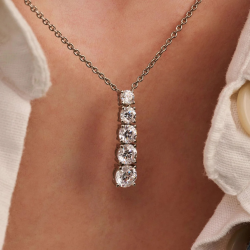 TI SENTO 34104ZI ZILVEREN COLLIER MET ZIRKONIA