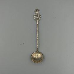 Vintage Zilveren Muntschepje / Souvenirslepel â?" Colombia (1922)