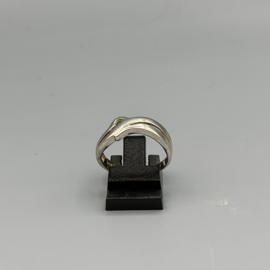 Zilveren Ring met Organisch Wave Design