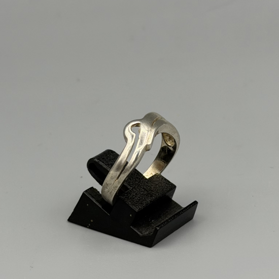 Zilveren Ring met Organisch Wave Design