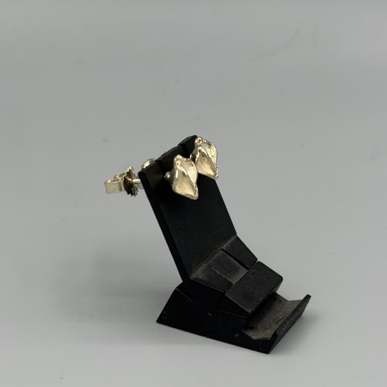 Zilveren Oorknopjes met Organisch Bloem/Blad Design (8.5 mm)