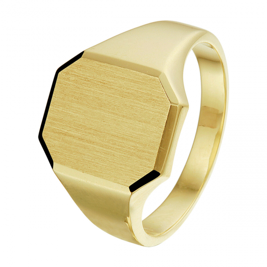HUISCOLLECTIE 4019706 14KARAAT GOUDEN ZEGELRING MASSIEF