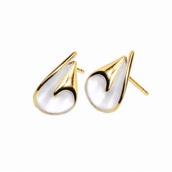 GALA DESIGN J0139 VERGULDE ZILVEREN OORKNOPPEN CYLINDER GOLD