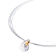 GALA DESIGN J0140 STALEN COLLIER MET ZILVER VERGULDE HANGER CYLINDER