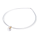 GALA DESIGN J0140 STALEN COLLIER MET ZILVER VERGULDE HANGER CYLINDER