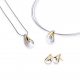GALA DESIGN J0141 ZILVEREN COLLIER MET ZILVEREN VERGULDE HANGER CYLINDER