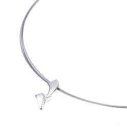 GALA DESIGN J0160 STALEN COLLIER MET ZILVEREN HANGER ZIRKONIA FLORENCE