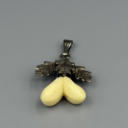 Zilveren Hanger met Eikenblad & Been (Eikels)