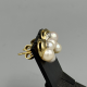 Gouden Oorstekers met Cultivé Parels & Diamant