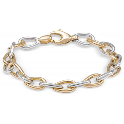 MONZARIO 993-A BIC14K. GOUDEN ARMBAND BICOLOR FANTASIESCHAKEL
