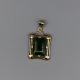 14k Gouden Hanger met Rechthoekige Groene Jade