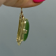 14k Gouden Hanger met Rechthoekige Groene Jade