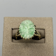 Exclusieve 14k Gouden Damesring met Groene Jade