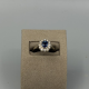 Witgouden Entourage Ring met Saffier & Diamant