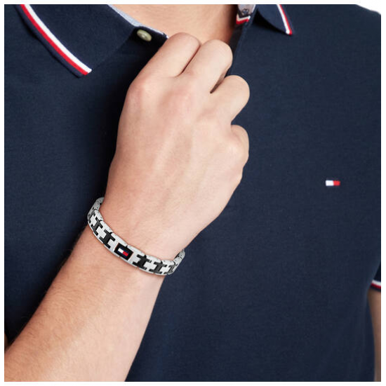 TOMMY HILFIGER JEWELS TJ2790684 STALEN ARMBAND H-LINK
