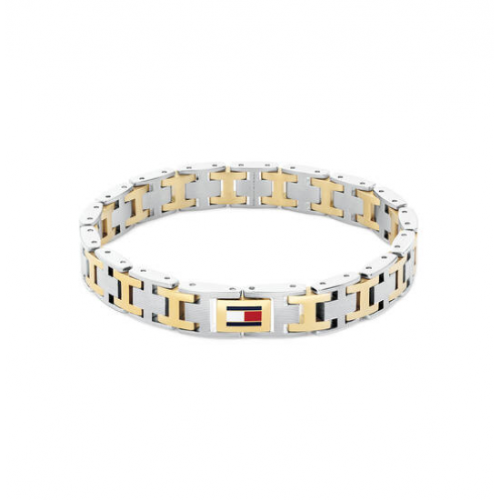 TOMMY HILFIGER JEWELS TJ2790683 STAAL BICOLOR ARMBAND H-LINK