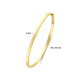 SILGOLD 5000388 14 KARAAT GEELGOUDEN BANGLE MET ZILVEREN KERN