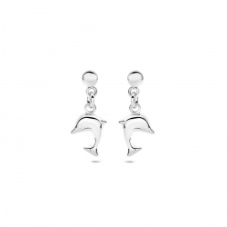 HUISCOLLECTIE 1329551 ZILVEREN OORHANGERS DOLFIJN