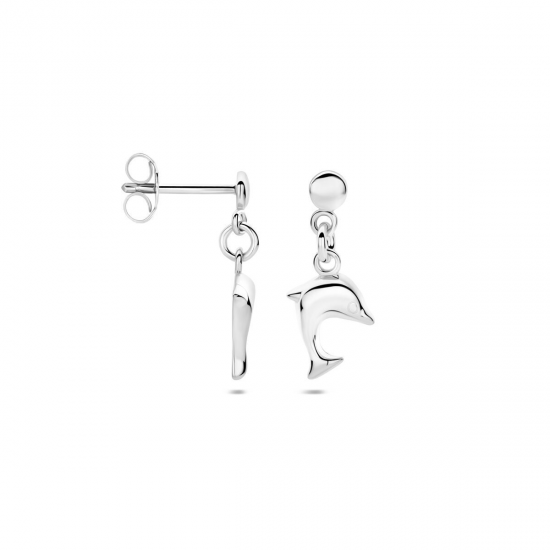 HUISCOLLECTIE 1329551 ZILVEREN OORHANGERS DOLFIJN