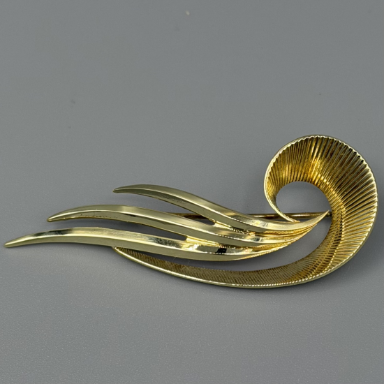 Exclusieve 14k Gouden Broche 'Slag' met Waaiermotief