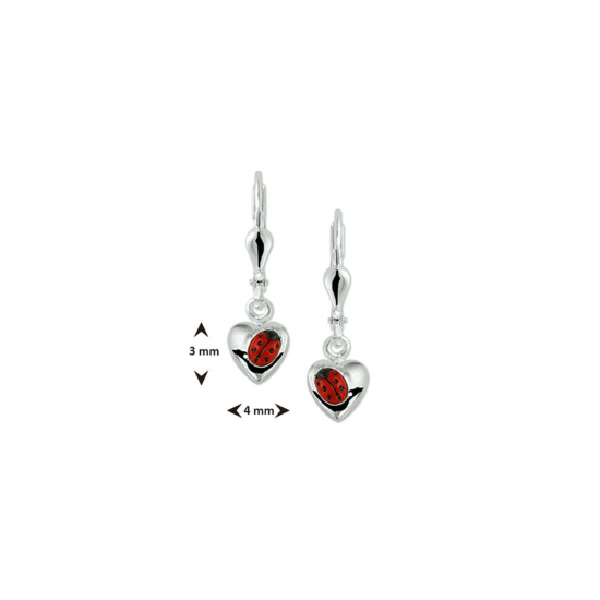 HUISCOLLECTIE 1011687 ZILVEREN OORHANGERS LIEVEHEERSBEESTJE