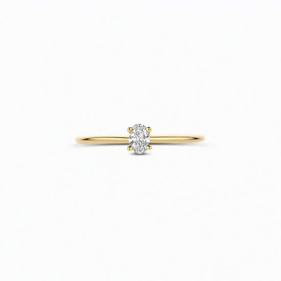 BLUSH LG1078Y GEELGOUDEN RING MET LAB GROWN DIAMOND 0.20CT