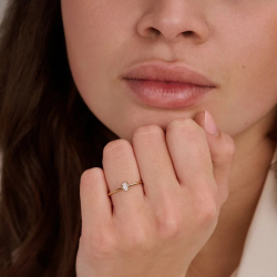 BLUSH LG1078Y GEELGOUDEN RING MET LAB GROWN DIAMOND 0.20CT