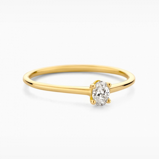 BLUSH LG1078Y GEELGOUDEN RING MET LAB GROWN DIAMOND 0.20CT
