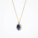BLUSH LG3021Y GEELGOUDEN COLLIER EN HANGER MET SAFFIER EN LAB GROWN DIAMOND 0.13CT