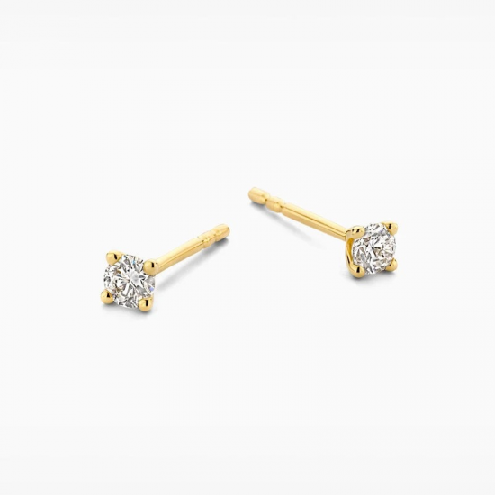 BLUSH LG7036Y GOUDEN OORKNOPPEN MET LAB GROWN DIAMOND 0.20CT