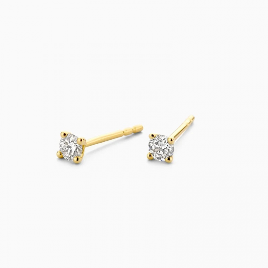 BLUSH LG7036Y GOUDEN OORKNOPPEN MET LAB GROWN DIAMOND 0.20CT