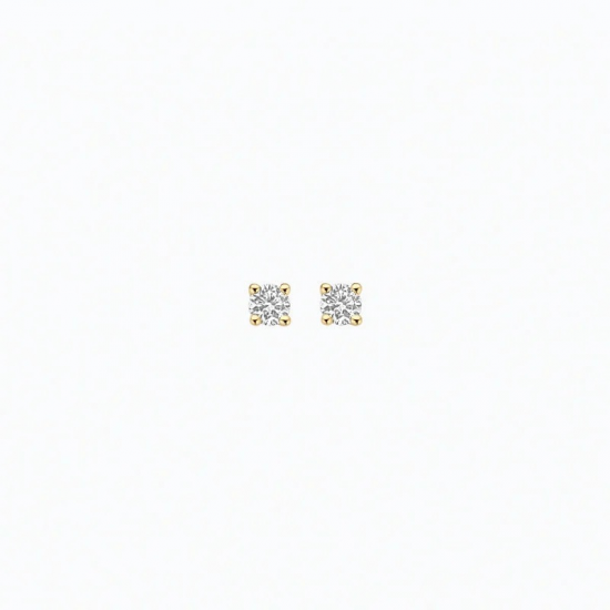 BLUSH LG7036Y GOUDEN OORKNOPPEN MET LAB GROWN DIAMOND 0.20CT