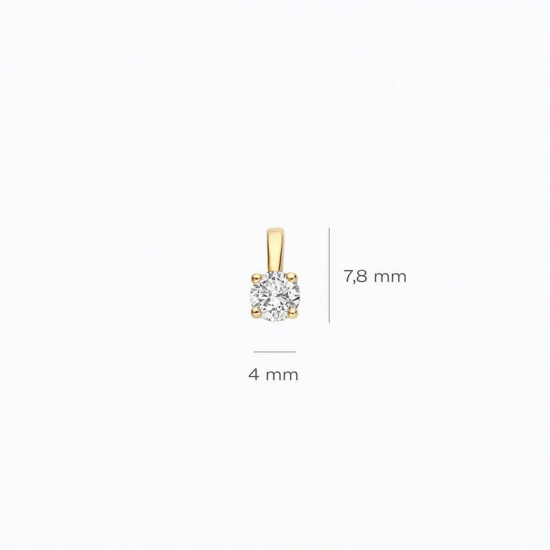 BLUSH LG6002Y GEELGOUDEN HANGER MET LAB GROWN DIAMOND 0.20CT