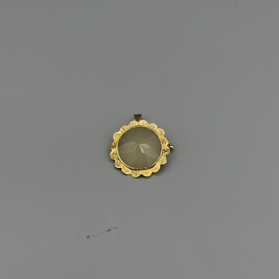 Gouden Hanger & Broche met Facetgeslepen Agaat