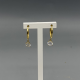 Gouden Creolen met Fonkelende Zirkonia Hangers