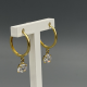 Gouden Creolen met Fonkelende Zirkonia Hangers