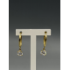 Gouden Creolen met Fonkelende Zirkonia Hangers