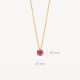 BLUSH 3200YPT GEELGOUDEN COLLIER MET HANGER TOERMALIJN GEBOORTESTEEN COLLECTIE