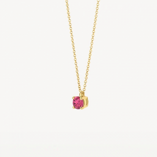 BLUSH 3200YPT GEELGOUDEN COLLIER MET HANGER TOERMALIJN GEBOORTESTEEN COLLECTIE